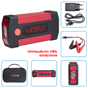 VOIN Пуско-зарядний пристрій 9000mAh/33,3Wh/12V START-250A/500A/лiхтар