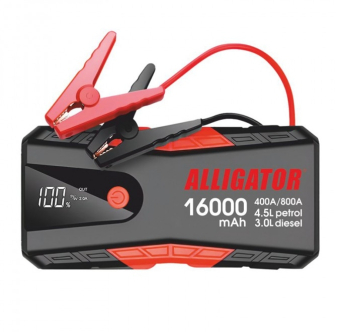 ALLIGATOR Пусковой аккумулятор Alligator 12В 400-800A Power Bank 16000mAh для ав