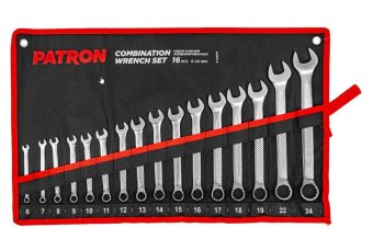 PATRON Набор комбинированных ключей 16 пр, (6,7,8,9,10,11,12,13,14,15,16,17,18,1