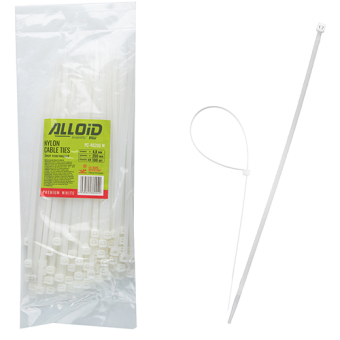 Alloid Хомут пластиковый 4.8х200 100 шт./уп. Белый (PC-48200 W)