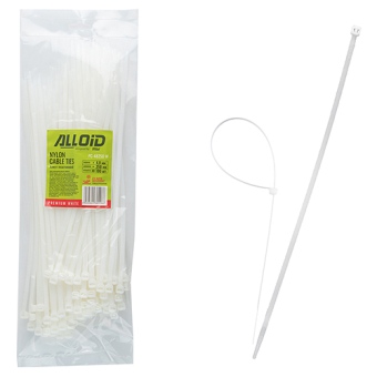 Alloid Хомут пластиковый 4.8х250 100 шт./уп. Белый (PC-48250 W)
