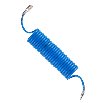 INTERTOOL Шланг спиральный полиуретановый 6,5×10 мм, 5 м, с быстроразъемными сое