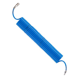 INTERTOOL Шланг спиральный полиуретановый 6,5×10 мм, 10 м, с быстроразъемными со
