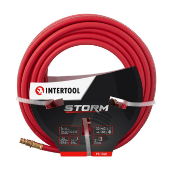 INTERTOOL Шланг гибридный, профессиональный, 20 атм, 6×11 мм, 20 м, с латунными