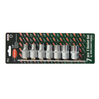 ROCKFORCE Набор головок E-профиль 1/2" 7 предметов (E10-E22)