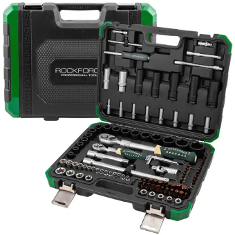 RockFORCE Набор инструментов 108+6пр. 1/4\", 1/2\" (6гр.) с телескопическими трещо