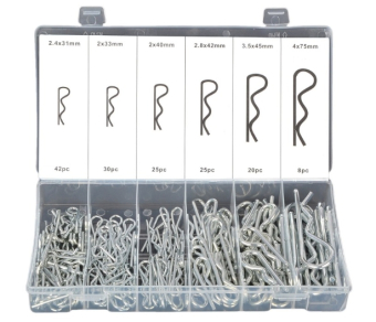 SILVER  Набір пружинних шплінтів 2,4-4,0 мм 150 шт.