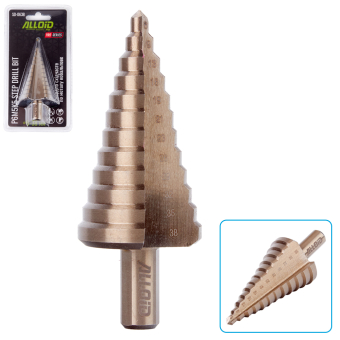 Alloid Pro. Сверло ступенчатое по металлу кобальтовое, Р6М5К5, 6-38мм SD-0638
