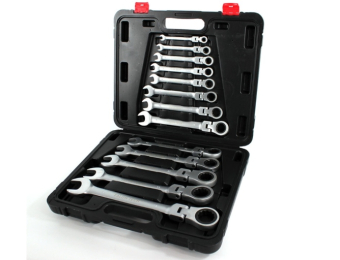 SILVER Набор ключей комбинированных трещоточных с карданом 8-32 мм 13 шт.