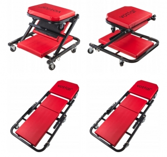 VOTFAL Лежак-стул підкатний для авторемонту 2 в 1 (930 х 420 х 120 мм) 130 кг