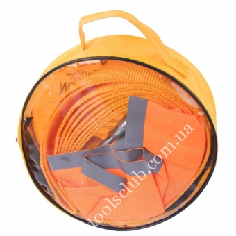 VITOL Трос буксир ТР-250-6-3 6т лента 60мм х 5м оранж/2крюка/флажки/сумка (ТР-25