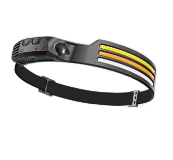 Налобный фонарь LED, Li-ion аккумулятор, USB Type-C (диод COB 3 лентами)